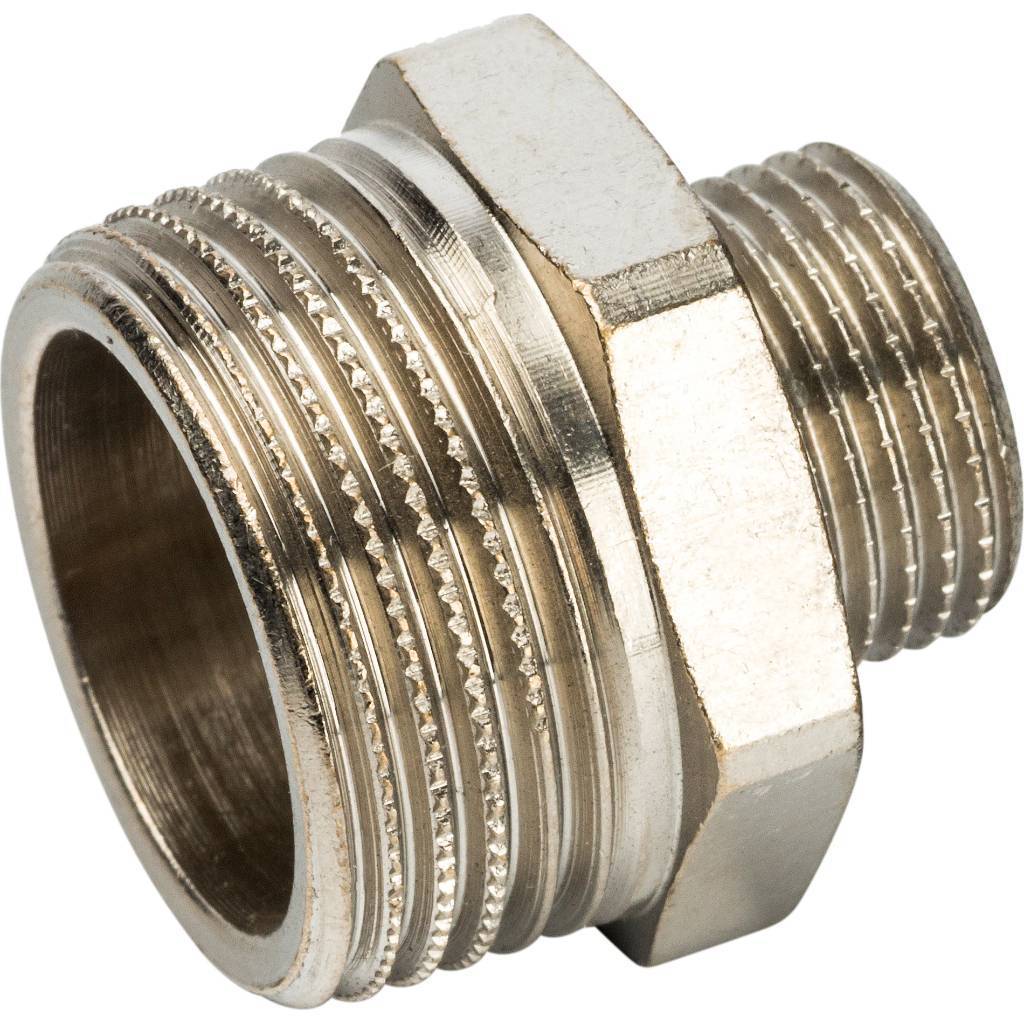 Ниппель НН STOUT переходной никелированный 3/4X3/8, SFT-0004-003438