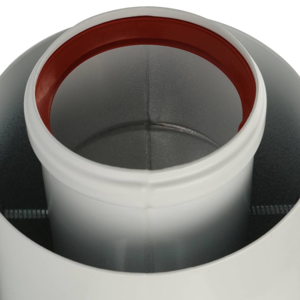 *SCA-6010-210190 STOUT Элемент дымохода DN60/100 адаптер для котла угловой 90° коаксиальный (совместимый с Baxi,Viessmann), SCA-6010-210190