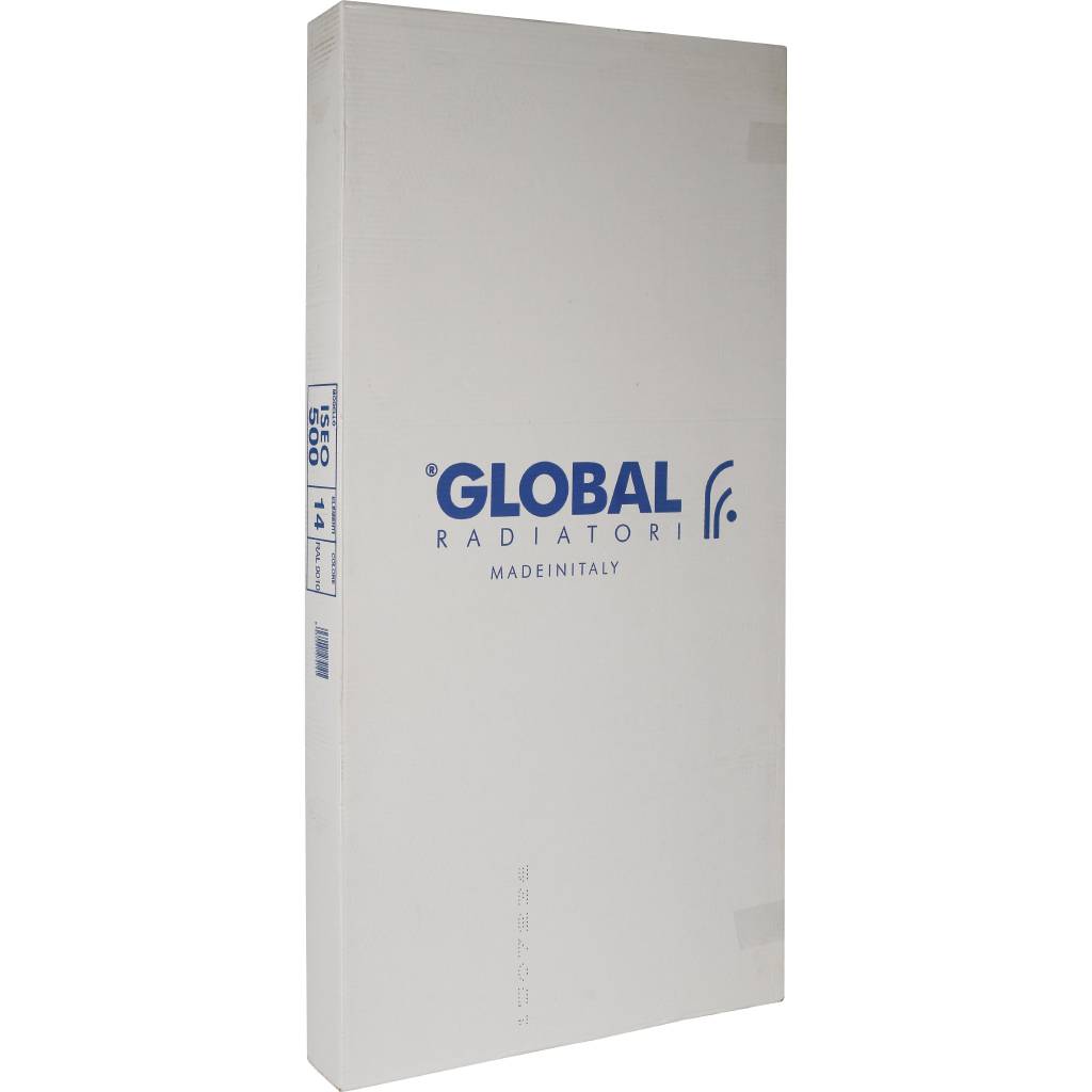 Радиатор алюминиевый Global ISEO 500 14 секций боковое подключение (белый RAL 9010), IS05001014