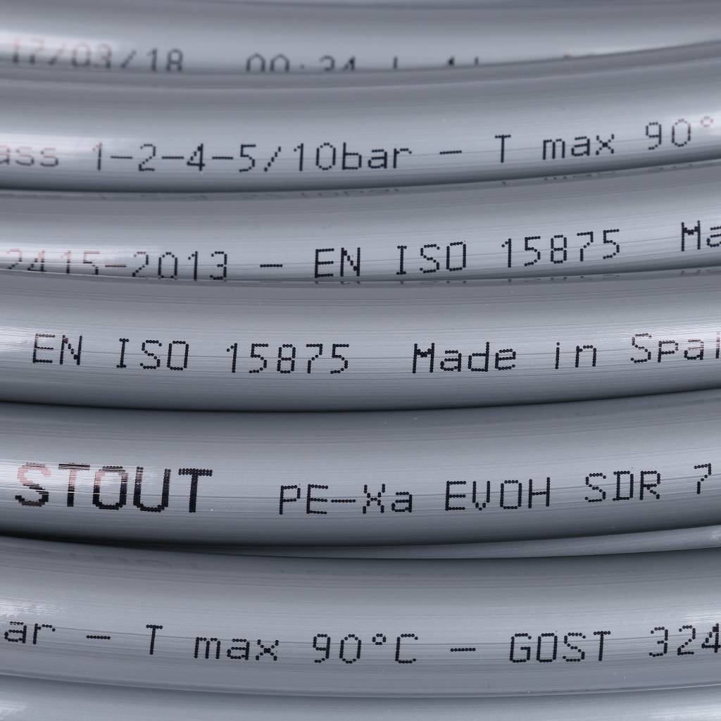 Труба из сшитого полиэтилена STOUT PEX 16х2,2 (бухта 240 метров, серая), SPX-0001-241622