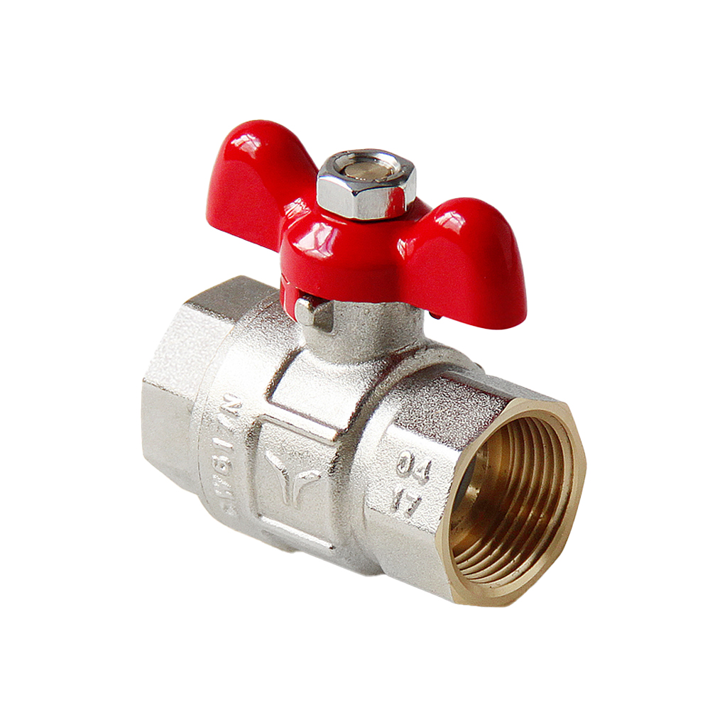 Кран шаровой полнопроходной Pro Aqua D 1/2 ручка-бабочка, В-В, FWB63-F15-F15s