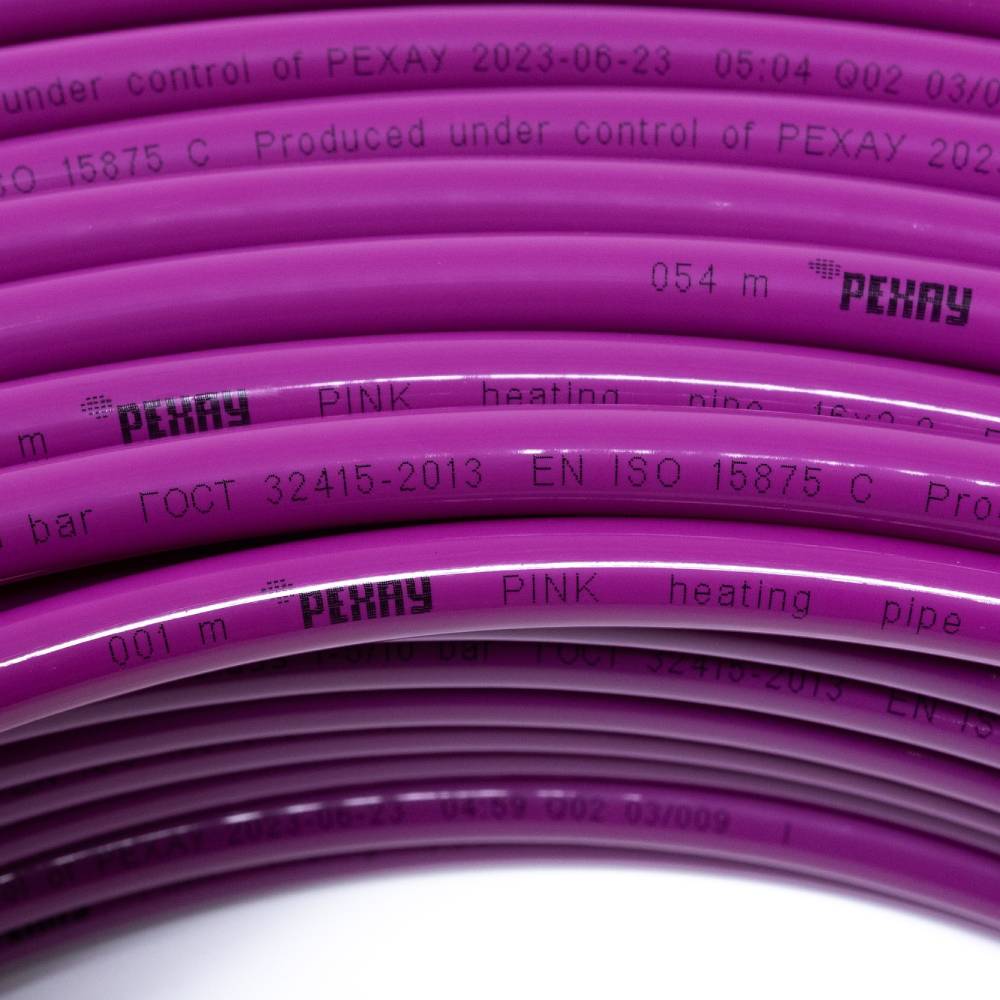 Труба отопительная РЕХАУ PINK 32х4,4 мм, бухта 50 м из сшитого полиэтилена PEX, 11360723050