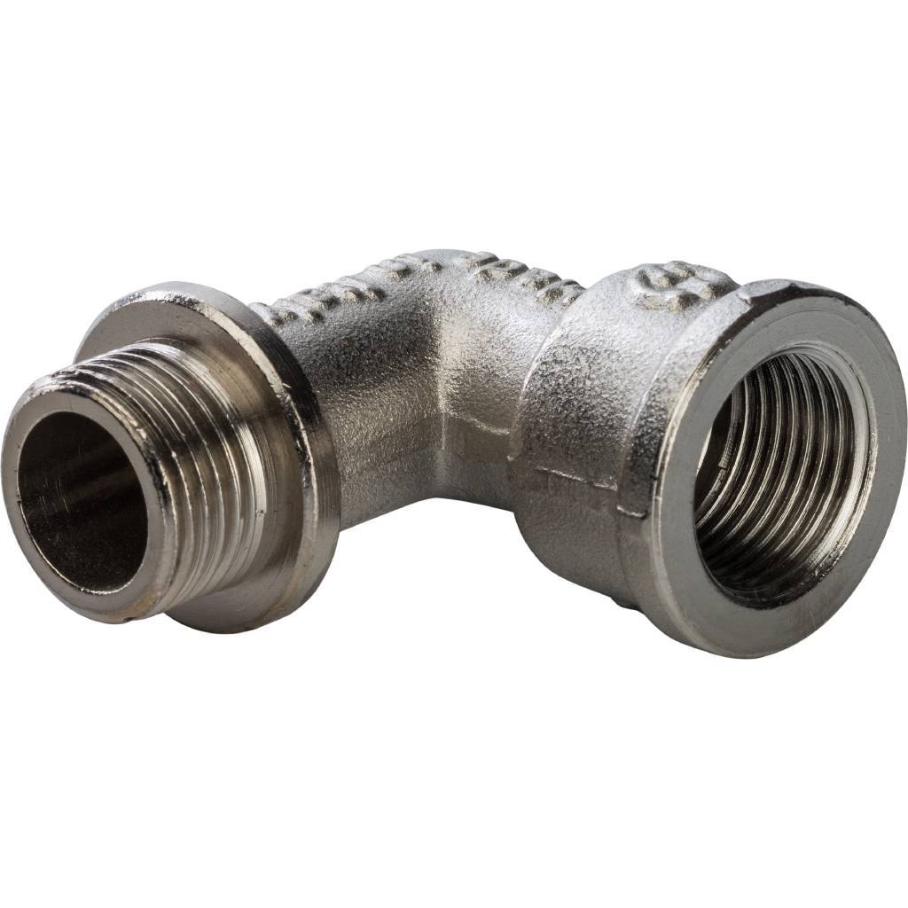 Угольник STOUT с упором НВ никелированный 3/8, SFT-0016-000038