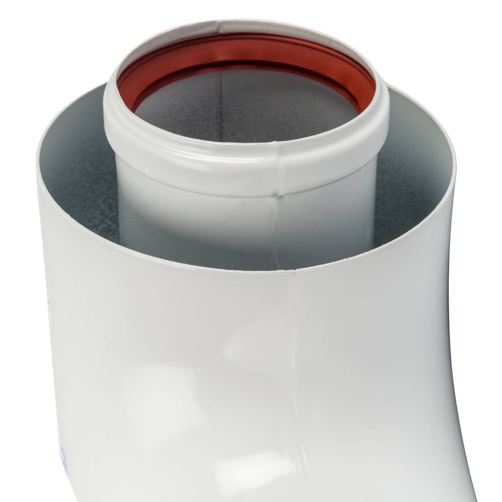 *SCA-6010-000090 STOUT Элемент дымохода отвод коаксиальный 90° DN60/100, п/м уплотнения и хомут в комплекте (с логотипом), SCA-6010-000090