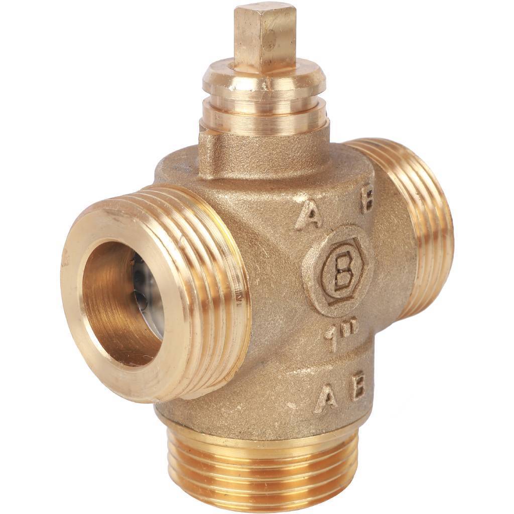 Компактный 3-Ходовой зональный клапан, сервопривод STOUT 230V, с кабелем 1м., НР 1, SVM-0070-300125