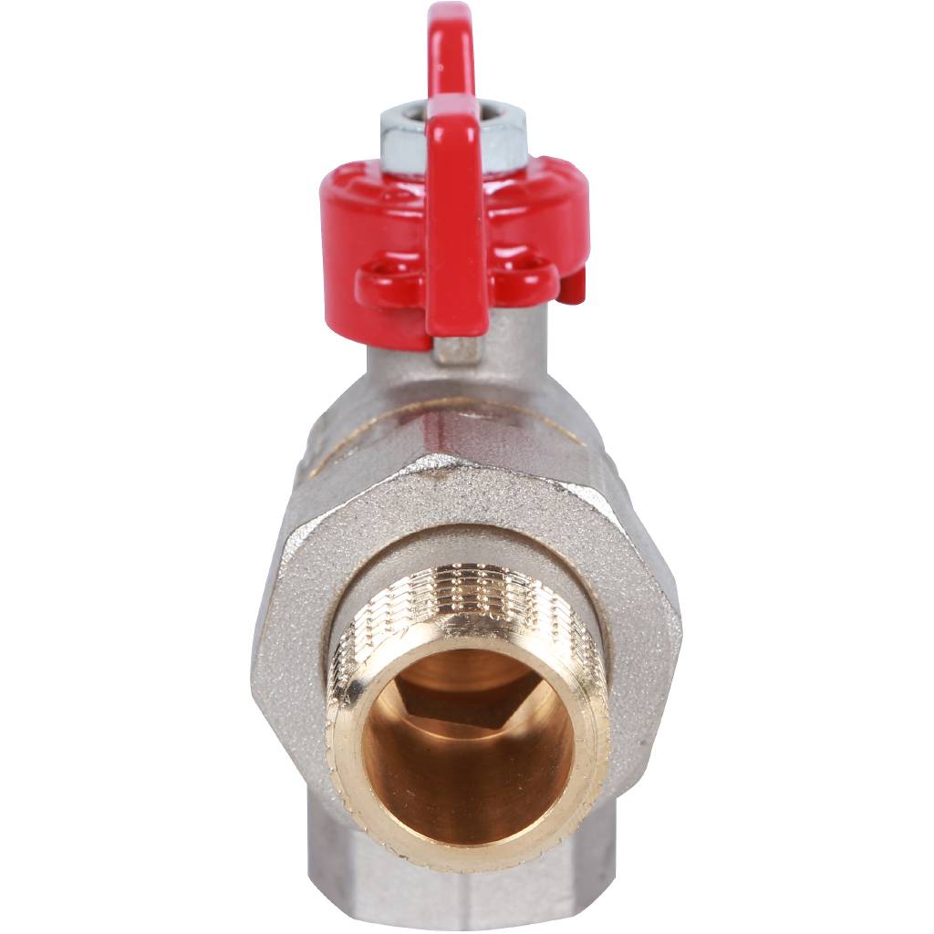 Кран шаровой ROMMER угловой с американкой 1/2 ВН/НР, ручка бабочка, RBV-0006-0610215