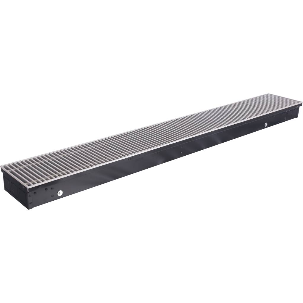 Внутрипольный конвектор STOUT SCN-1100 80х190х1400 (Решётка роликовая) правое подключение, SCN-1100-0819140