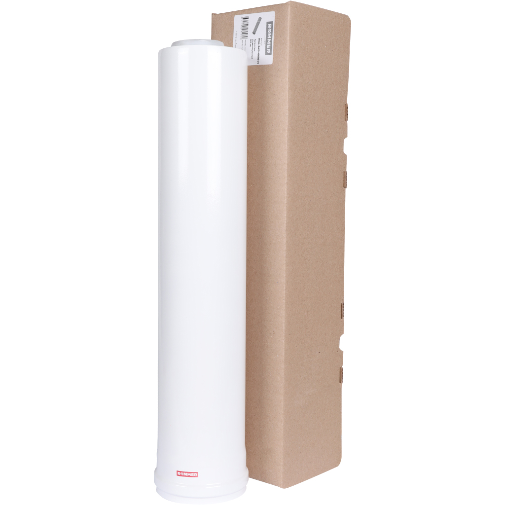 Удлинитель дымохода конденсационный коаксиальный ROMMER D60(п-м)/100(м-п), L500, RCA-8610-000500