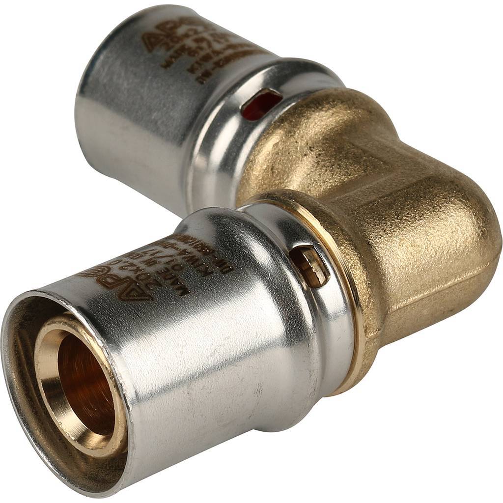 Угольник STOUT  90° 20х20 для металлопластиковых труб прессовой, SFP-0009-002020
