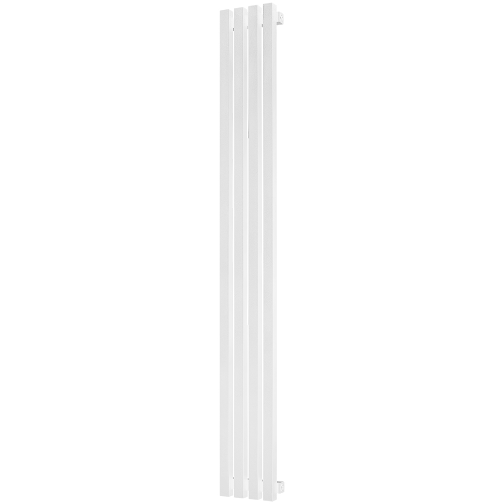 Стальной трубчатый радиатор STOUT TUBE QUADRO 4 секции нижнее правое подключение QV40-1750-4 R RAL1T104S9016 (белый муар), STQV4017504RRAL1T104S9016
