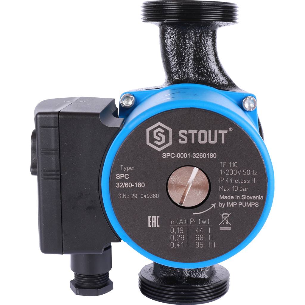 Насос циркуляционный STOUT 32/60-180, SPC-0001-3260180