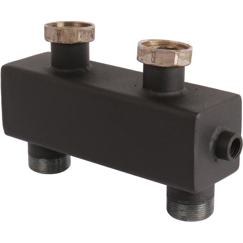 Гидравлическая стрелка ROMMER RDG-0015 с накидными гайками 1 1/2, 5,93 м3/час, RDG-0015-004006