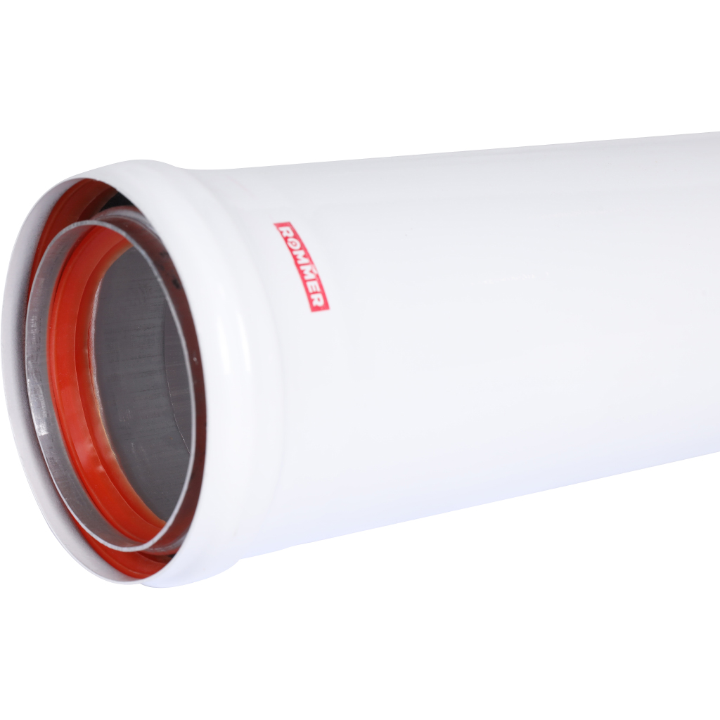 Удлинитель дымохода утепленный традиционный ROMMER D80(п-м), L250 (газоход до 185 градусов), RCA-0080-800250