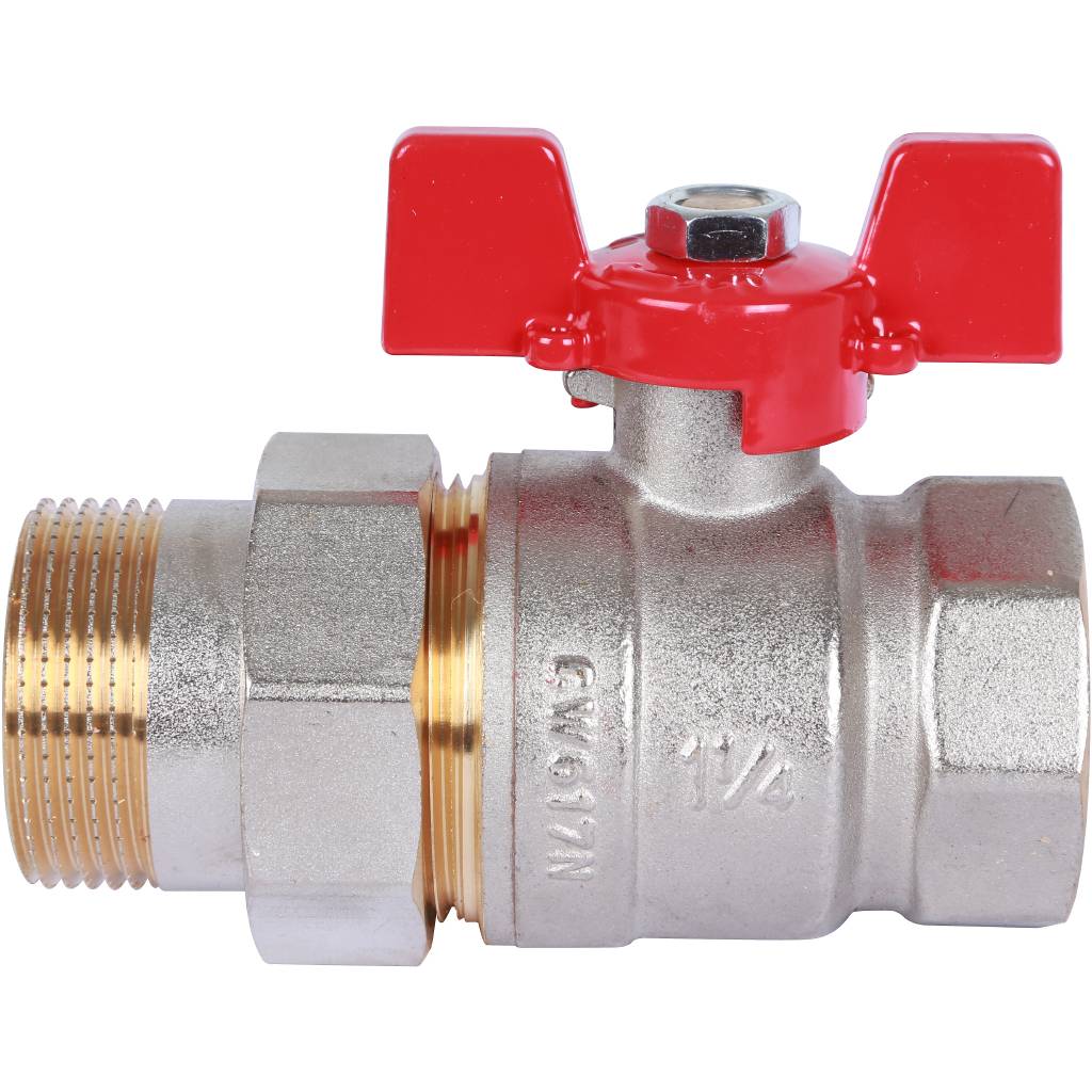 Кран шаровой ROMMER с американкой 1 1/4 ВН/НР, ручка бабочка, RBV-0005-0510232