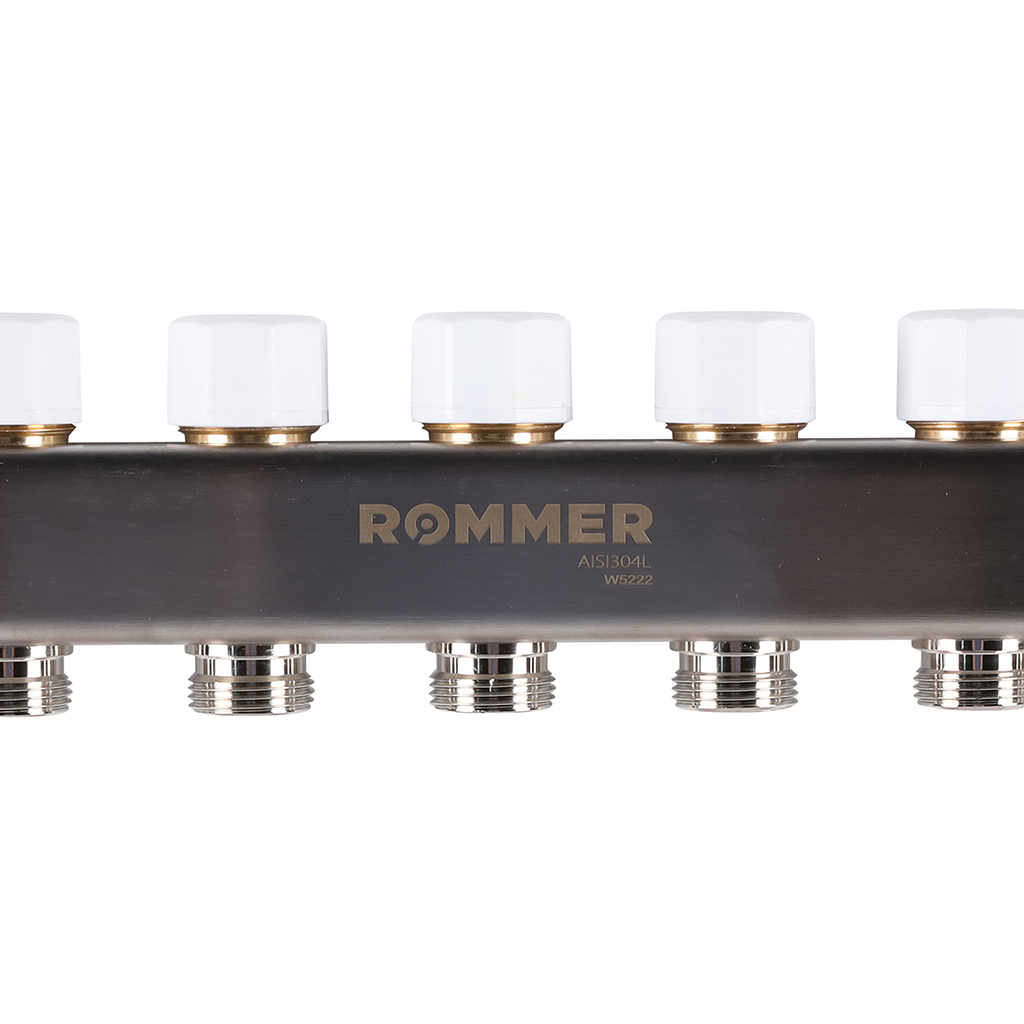 Коллектор из нержавеющей стали с расходомерами ROMMER 7 выходов, RMS-1200-000007