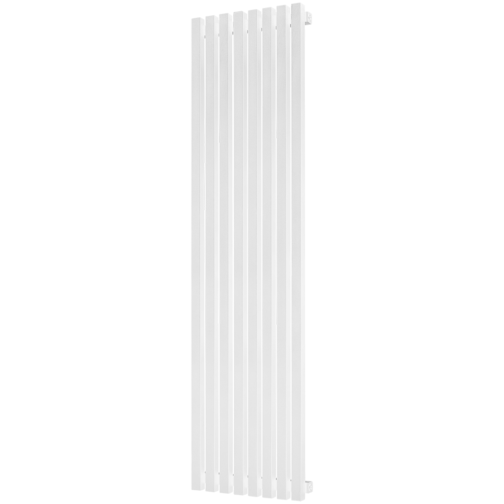 Стальной трубчатый радиатор STOUT TUBE QUADRO 8 секций нижнее правое подключение QV40-1750-8 R RAL1T104S9016 (белый муар), STQV4017508RRAL1T104S9016
