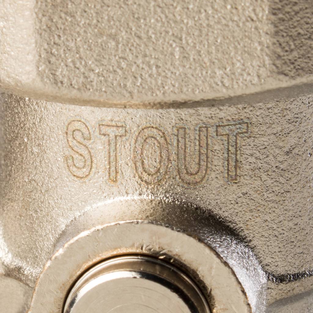 Узел нижнего подключения радиатора STOUT для двухтрубной системы, угловой 3/4, SVH-0004-000020