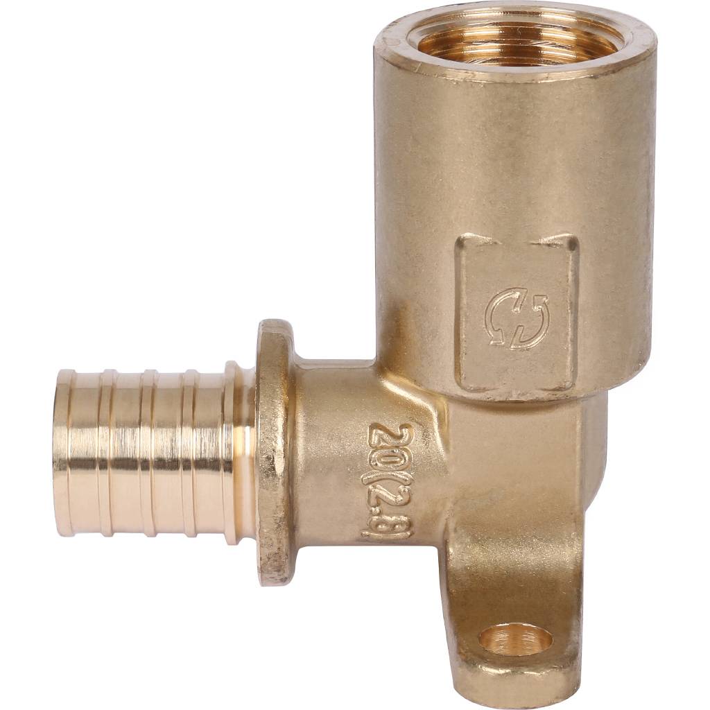 Угольник STOUT настенный с длинным нарезным патрубком 20-Rp 1/2, SFA-0032-002012