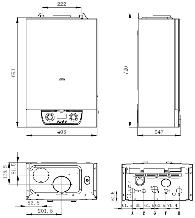 Котел газовый MIZUDO NEAT OPEN M18 (18 кВт) OPT, CB.002.0204.0003