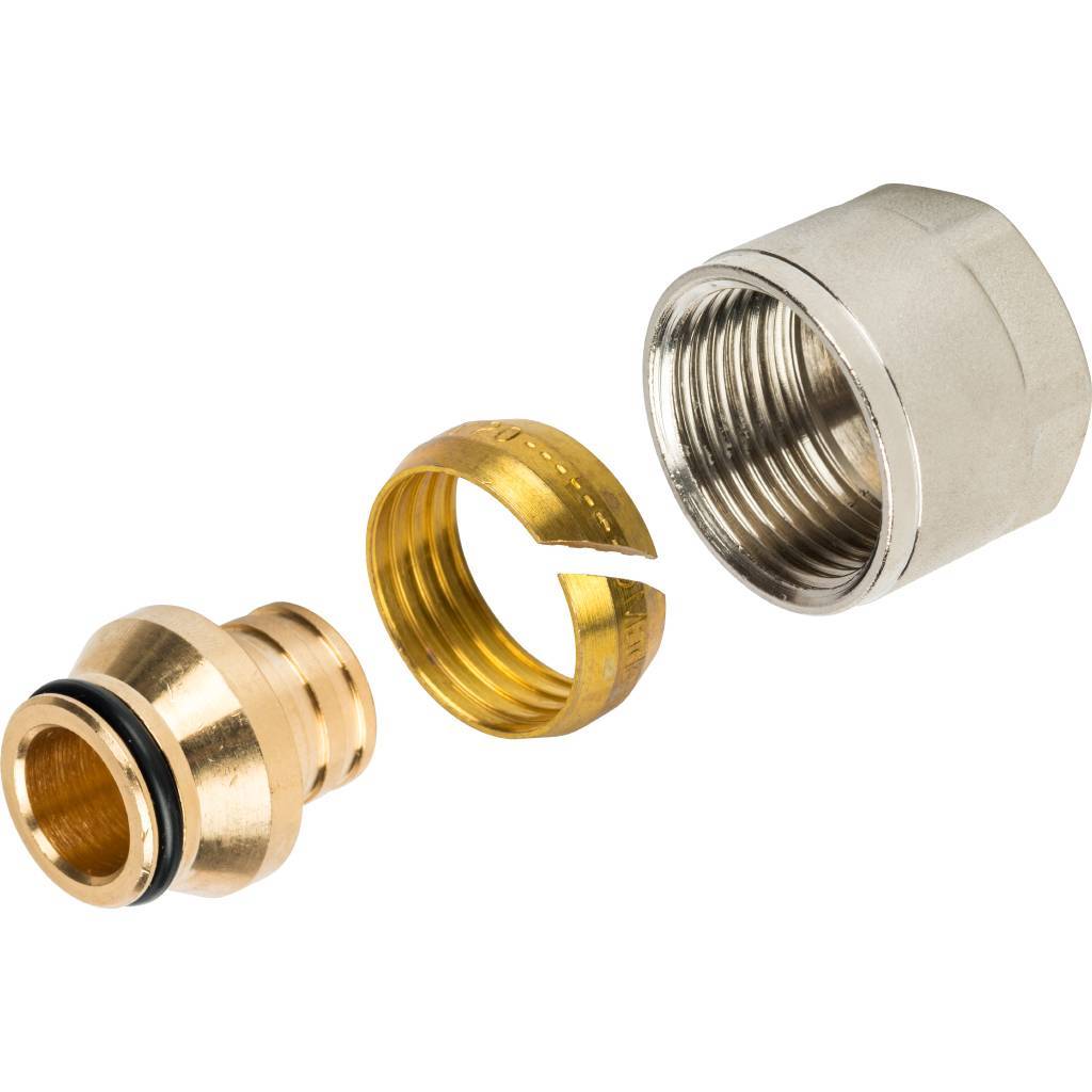 Фитинг компрессионный STOUT евроконус для труб PEX 20х2,0х3/4, SFC-0020-002020
