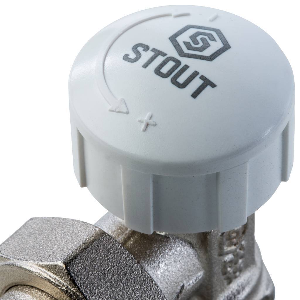 Клапан термостатический STOUT угловой 1/2, SVT-0002-000015