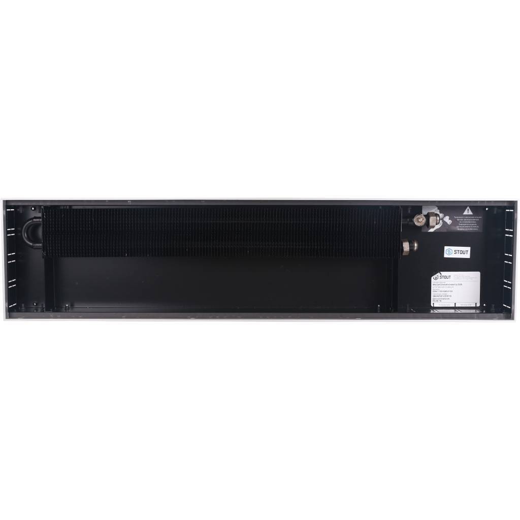 Внутрипольный конвектор STOUT SCN-1100 80х240х1000 (Решётка роликовая) правое подключение, SCN-1100-0824100