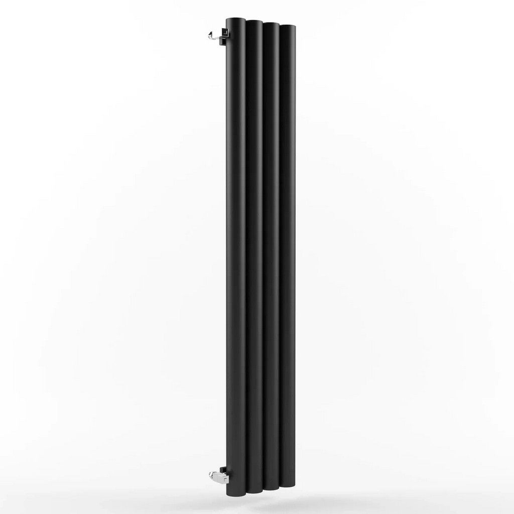 Радиатор стальной трубчатый STOUT Warmmet Power 76V высота 2000 мм секций 4 цвет RAL9005 тип подключения: нижнее левое, PV.76.2000.4.316.BL.9005