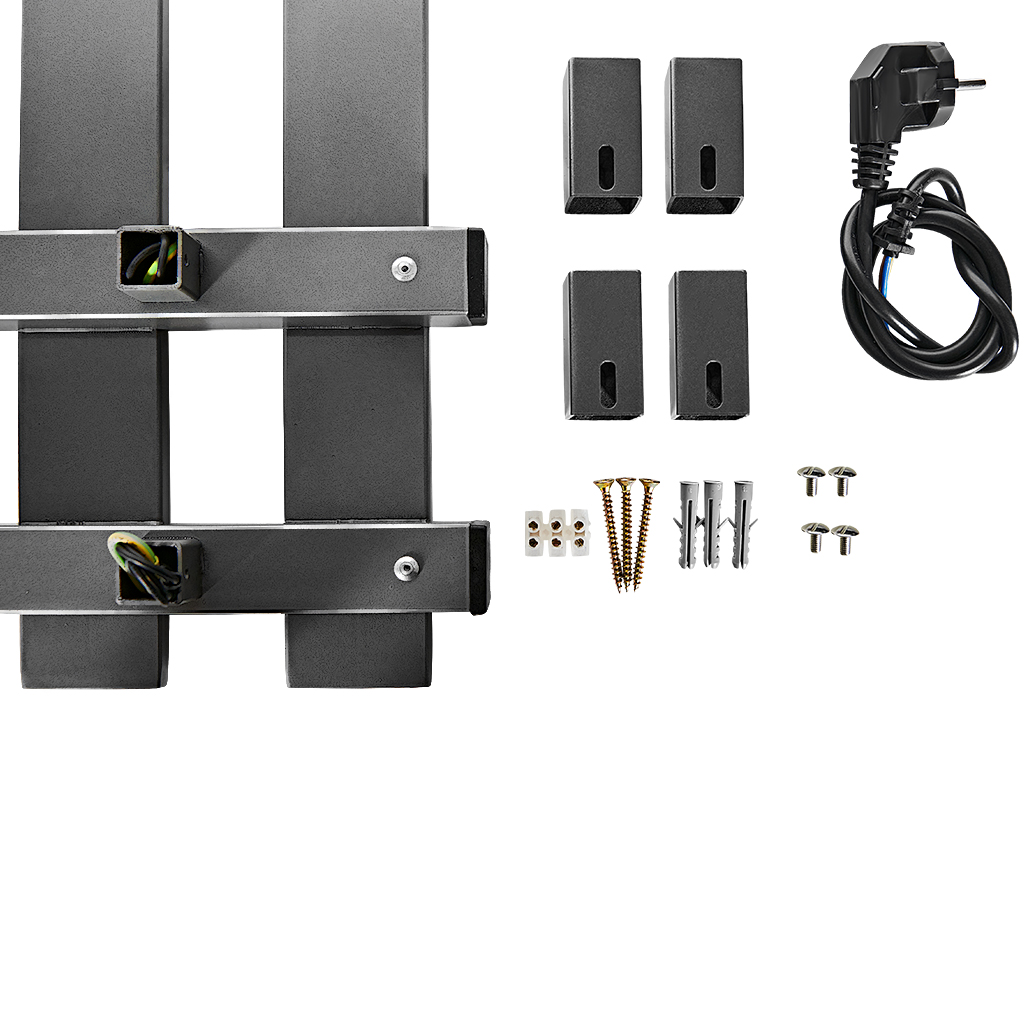 Полотенцесушитель электрический STOUT NEOSOUL quadro 100*50 Графит, SHQ-N4QQ-010050