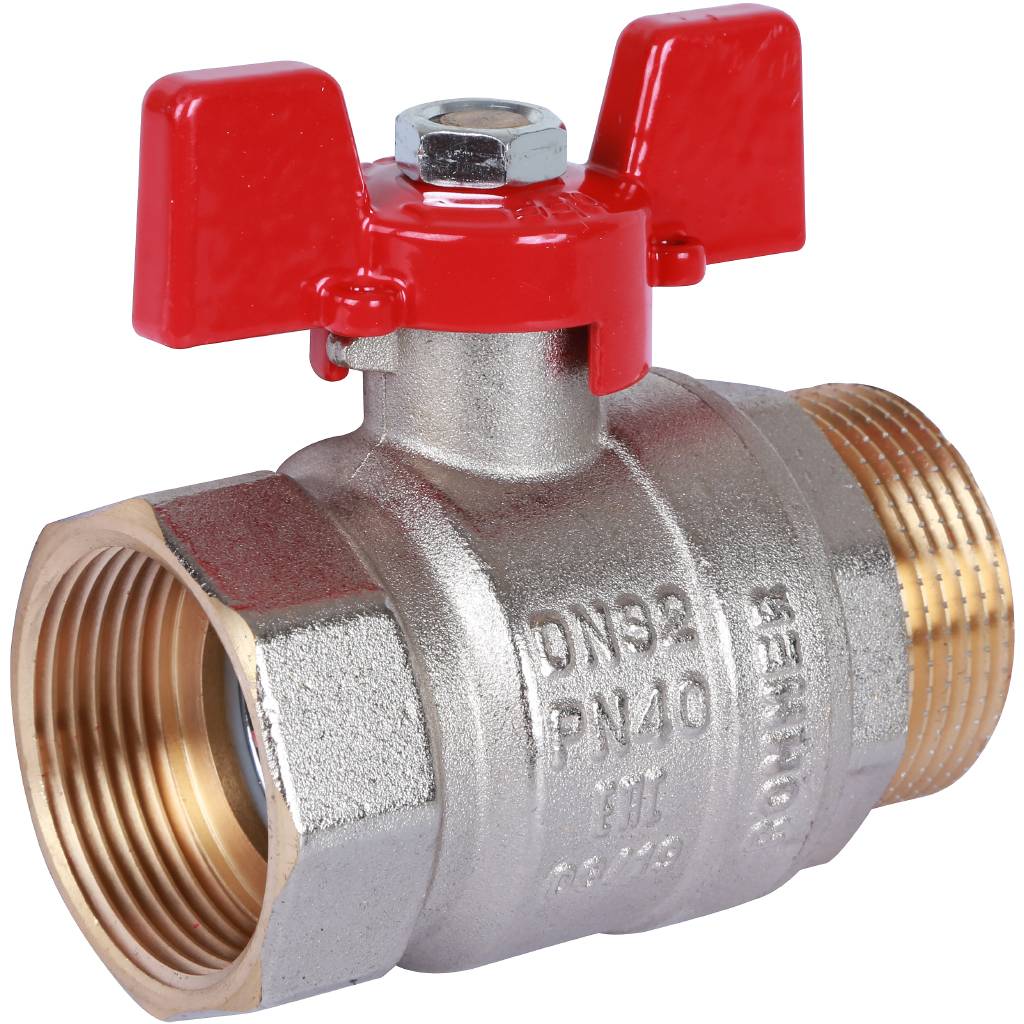 Кран шаровой ROMMER 1 1/4 ВН/НР, ручка бабочка, RBV-0004-0210232