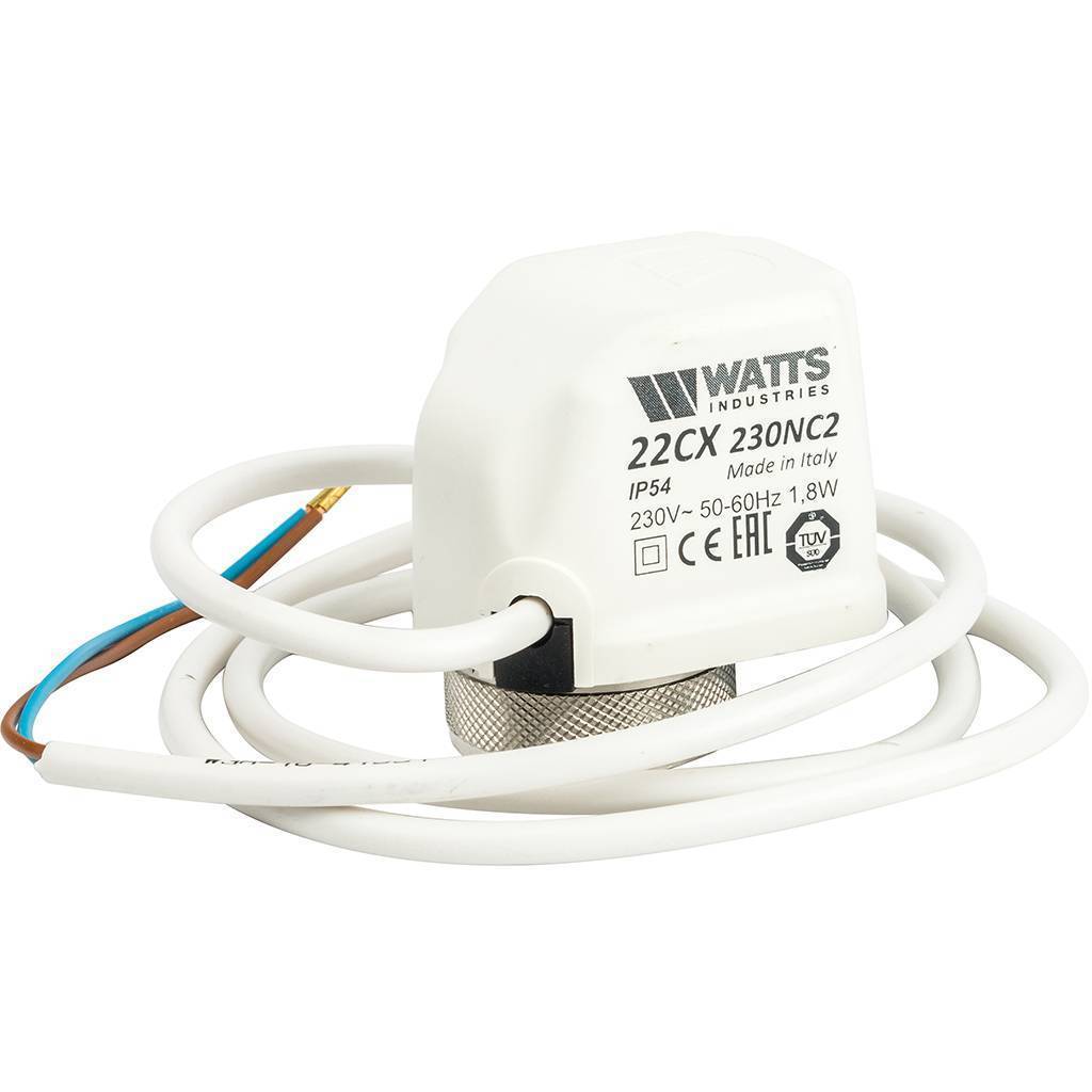 Сервопривод электротермический Watts 22CX нормально закрытый, 230 В, 10029671