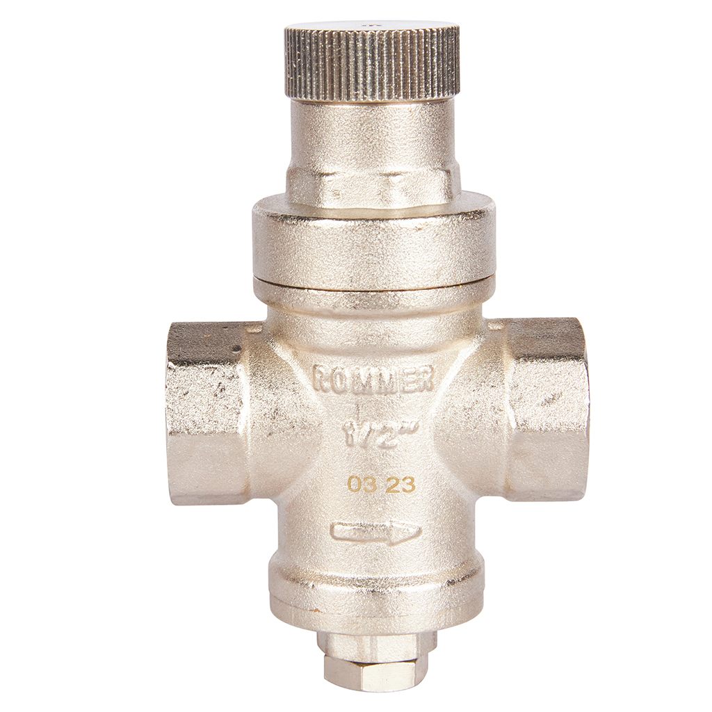 Редуктор давления ROMMER PN16 вн/вн 1/2 без подключения манометра, RVS-0009-000015
