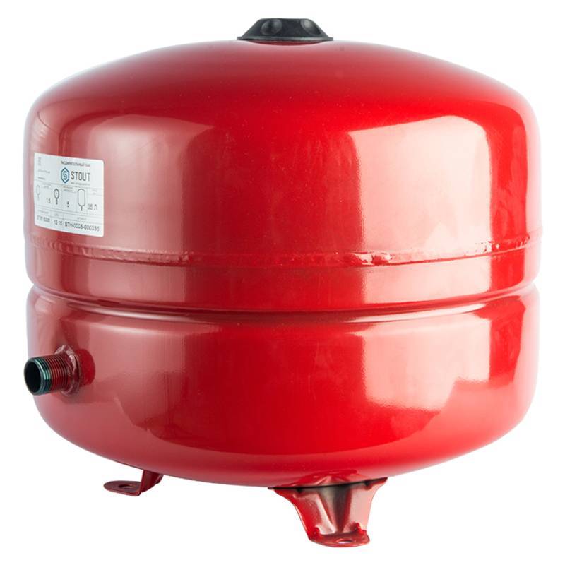 Расширительный бак STOUT STH-0005 на отопление 35 л. (цвет красный), STH-0005-000035