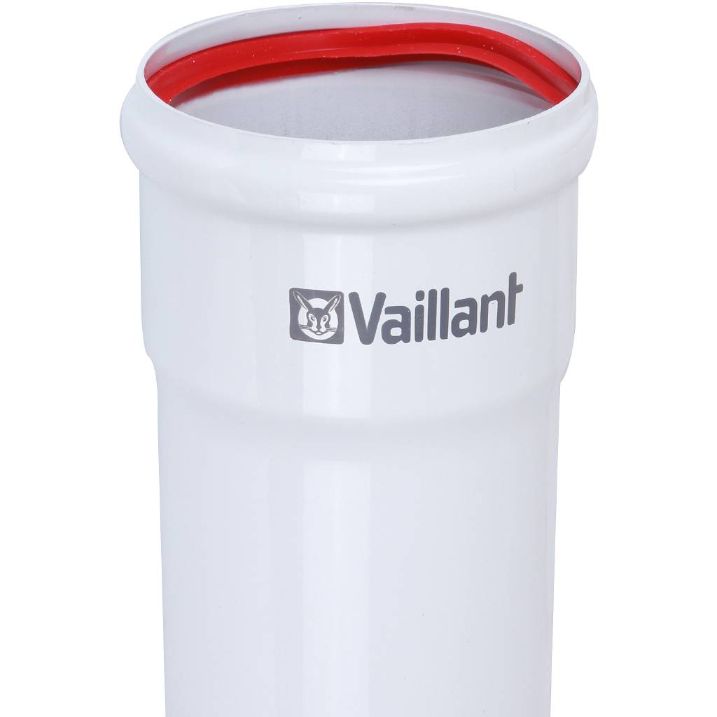 Труба Vaillant DN 80 1.0м белая, 300817
