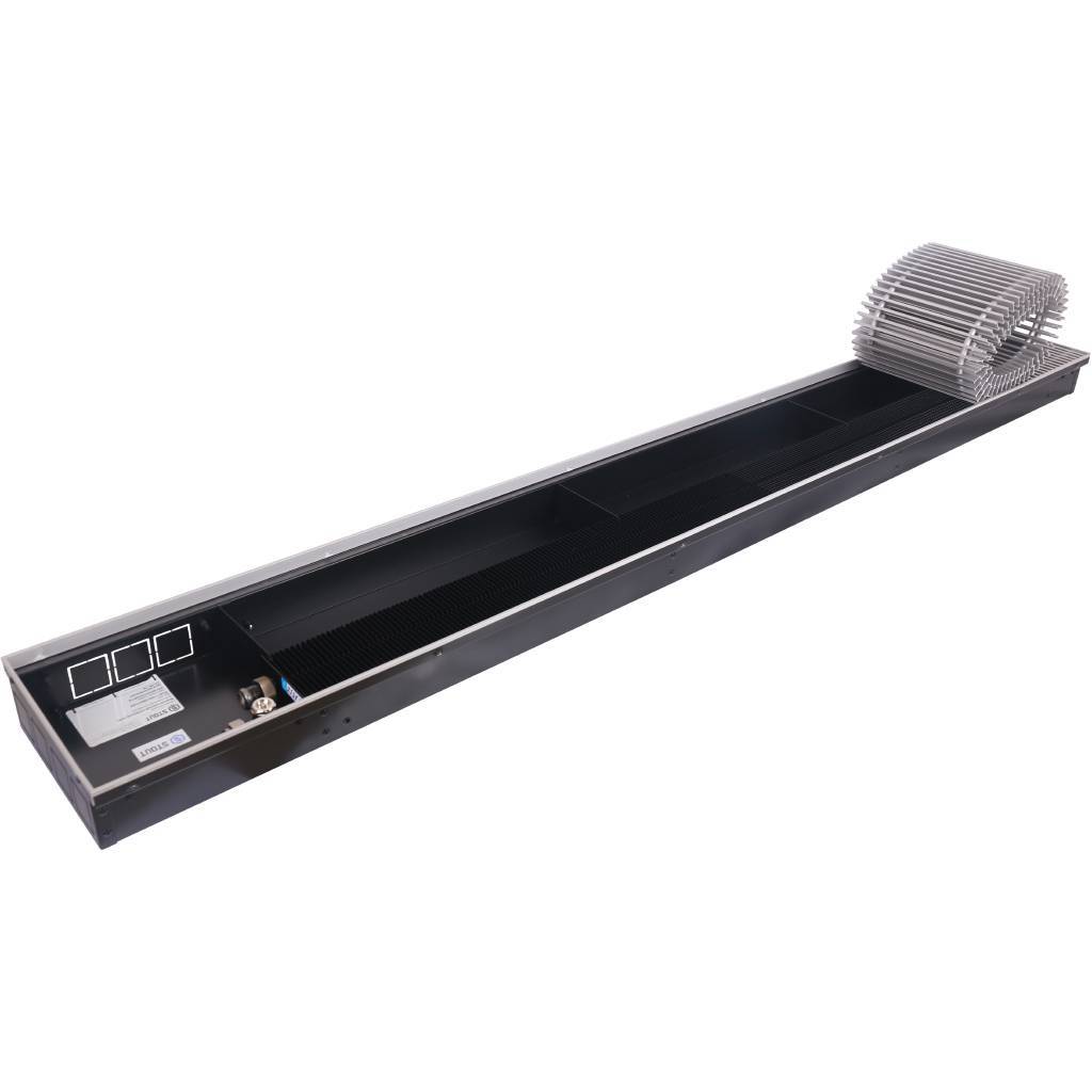 Внутрипольный конвектор STOUT SCN-1100 80х240х1800 (Решётка роликовая) правое подключение, SCN-1100-0824180