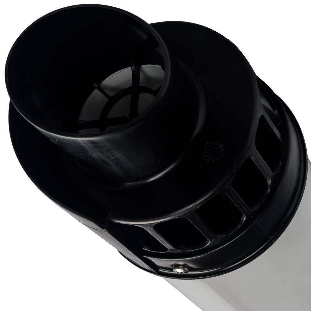 *SCA-8610-010854 STOUT Элемент дымохода конденсац. участок для прохода через стену с манжетами и оголовком 854 мм DN60/100 м/п PP-FE, SCA-8610-010854
