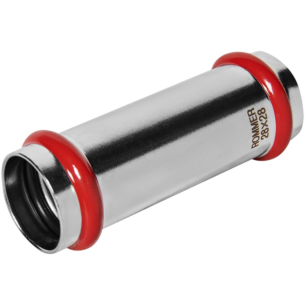 Муфта ROMMER надвижная ВПр, 28, из нержавеющей стали прессовой, RSS-1019-000028