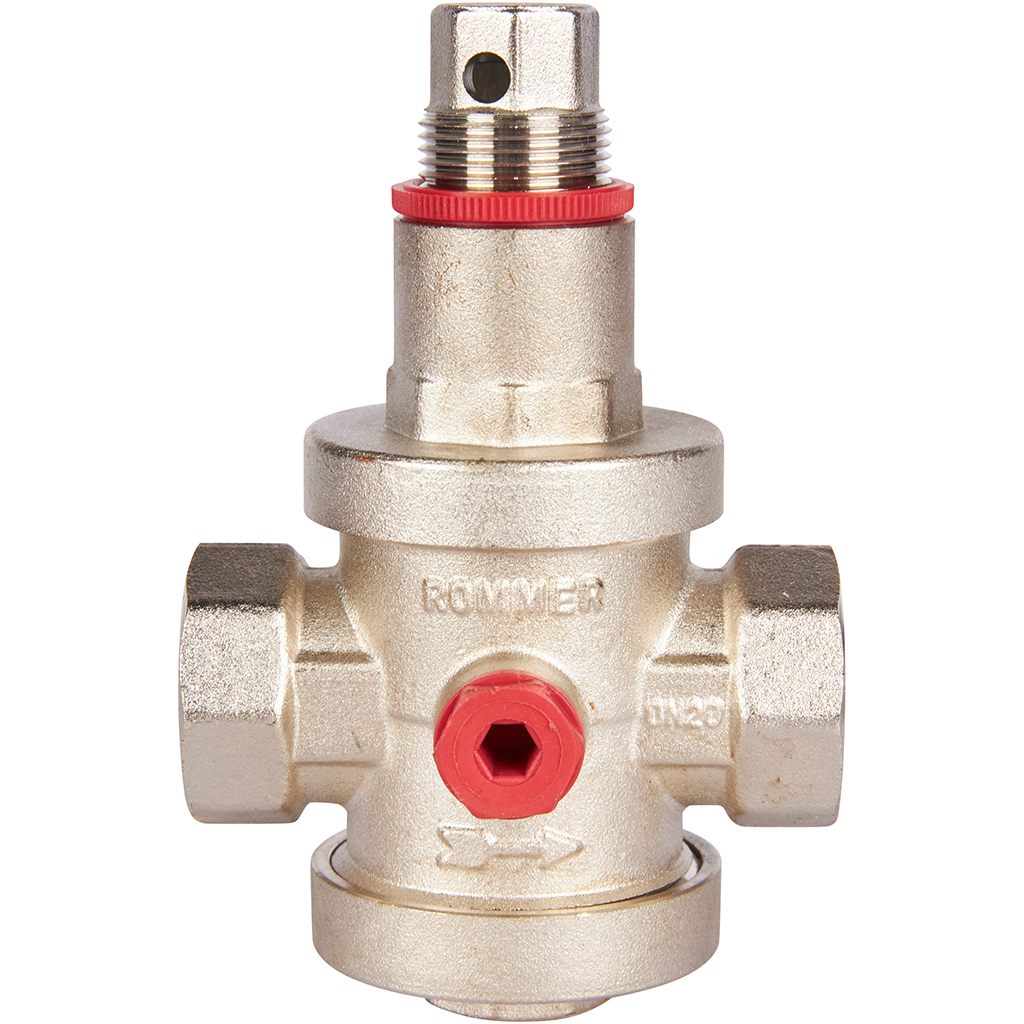 Редуктор давления ROMMER PN25 вн/вн 3/4 с выходом под манометр, RVS-0008-000020