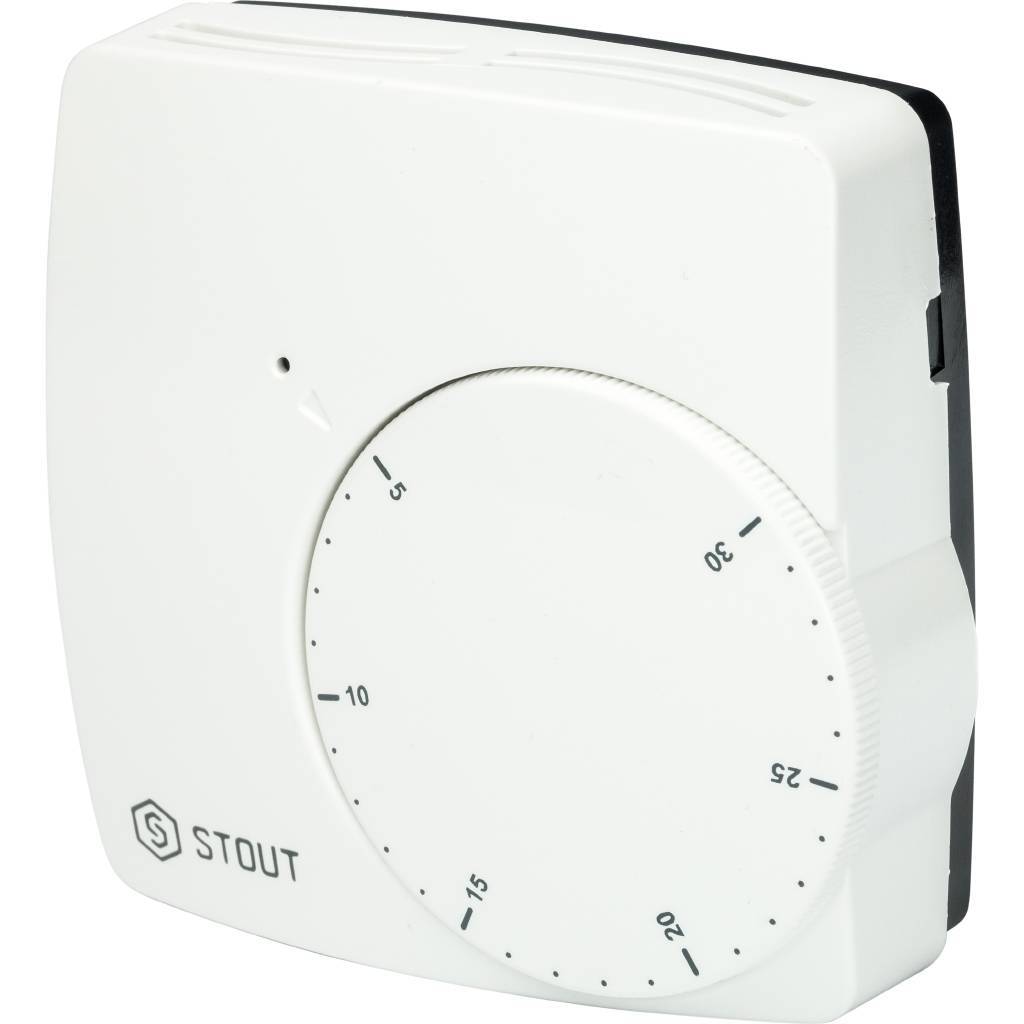 Проводной электронный термостат STOUT WFHT-BASIC со светодиодом, STE-0002-000004