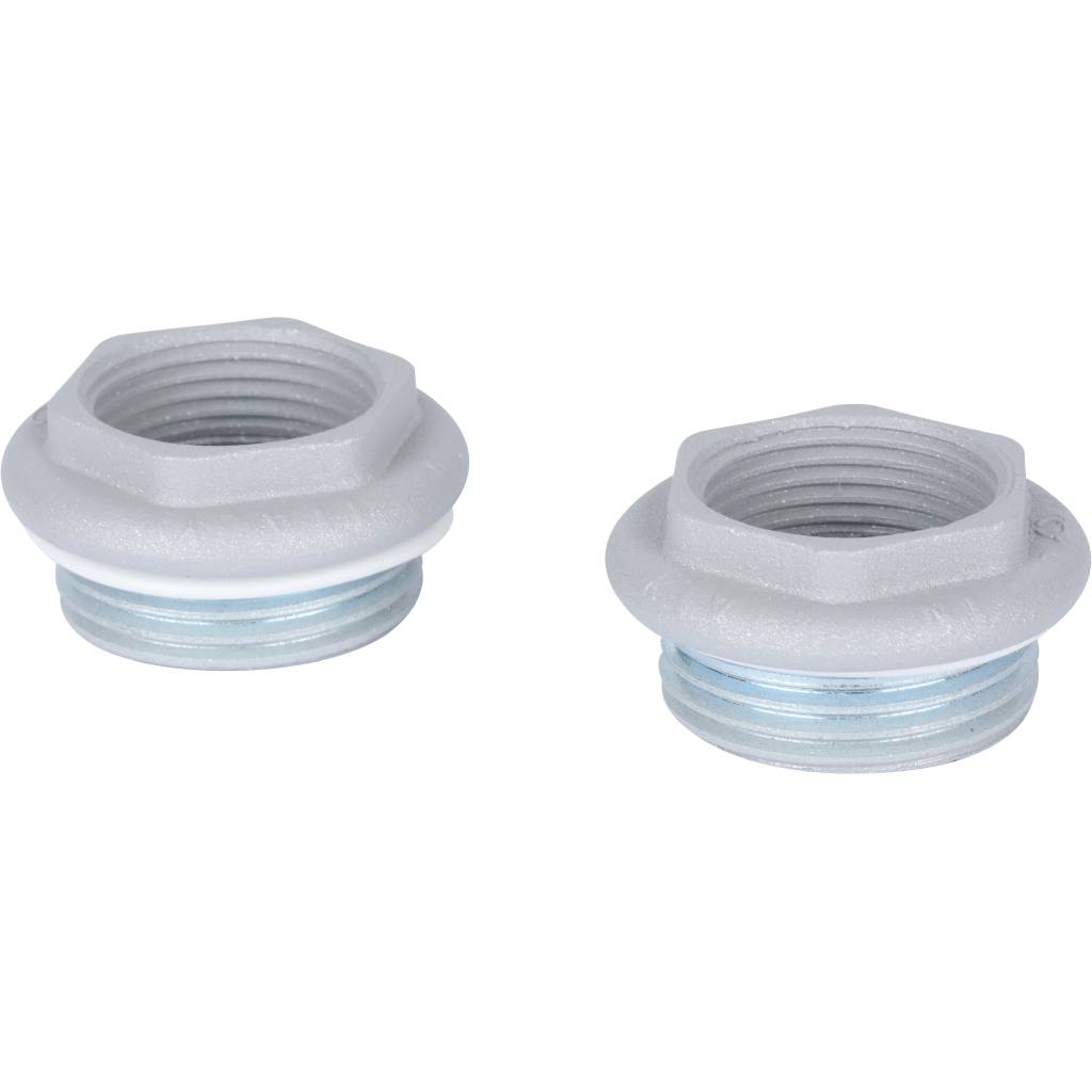 011048 08 Global KIT 3/4 Присоединительный набор для радиатора (цвет cod.08 grigio argento opaco metallizzato 2676 (серый)), A048KIT3/408