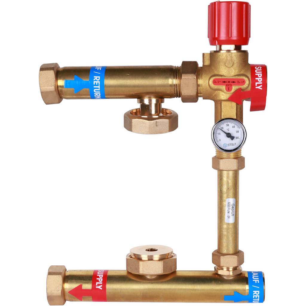 Насосно-смесительный узел STOUT ISOTHERM 30-50°C, без насоса, SDG-0120-006000