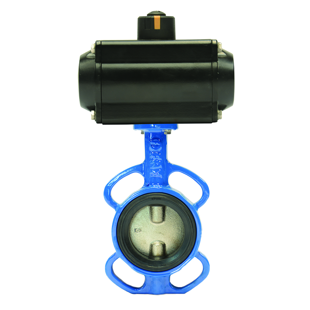 Затвор дисковый поворотный FAF Valve 3500 DN 100 c пневмоприводом одностороннего действия PA16SR12, 3500100PA16SR12