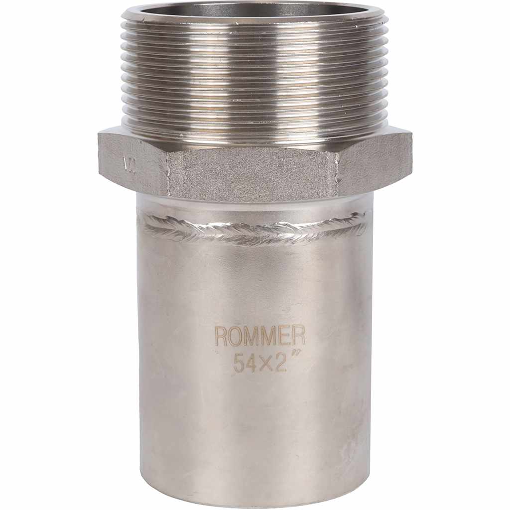 Вставка ROMMER переходная НПр-НР, 54х2, из нержавеющей стали прессовой, RSS-1024-000542