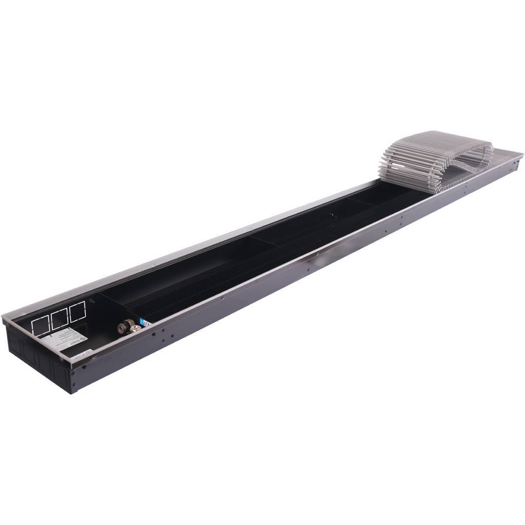 Внутрипольный конвектор STOUT SCN-1100 80х240х2400 (Решётка роликовая) правое подключение, SCN-1100-0824240