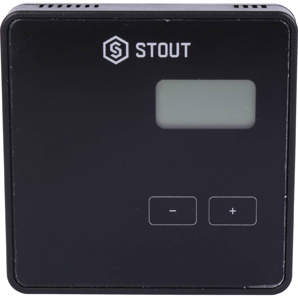 Проводной комнатный регулятор STOUT R-10b, чёрный, STE-0101-010002
