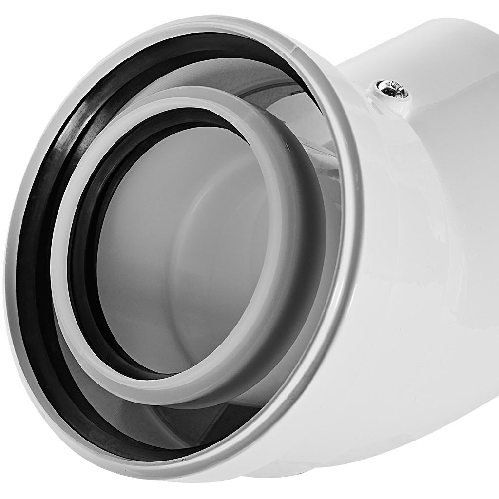 Отвод 45° конденсационный коаксиальный ROMMER D80(п-м)/125(п-м), RCA-8012-000045