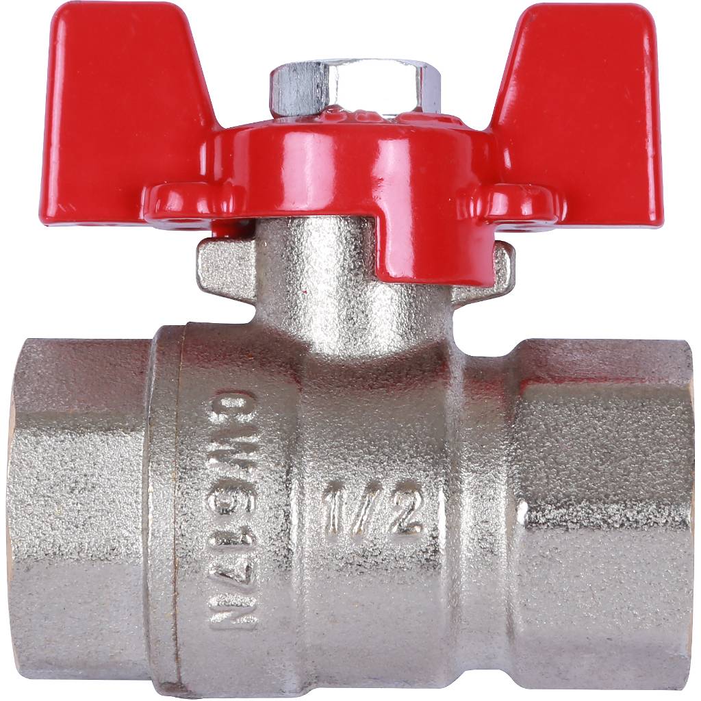 Кран шаровой ROMMER 1/2 ВН/ВН, ручка бабочка, RBV-0003-0110215