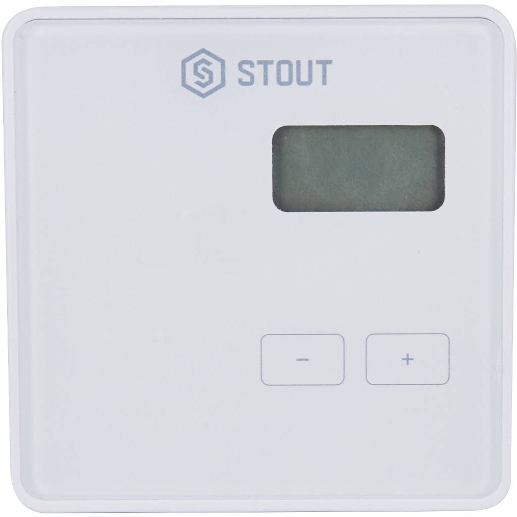 Проводной комнатный регулятор STOUT R-10b, белый, STE-0101-010001