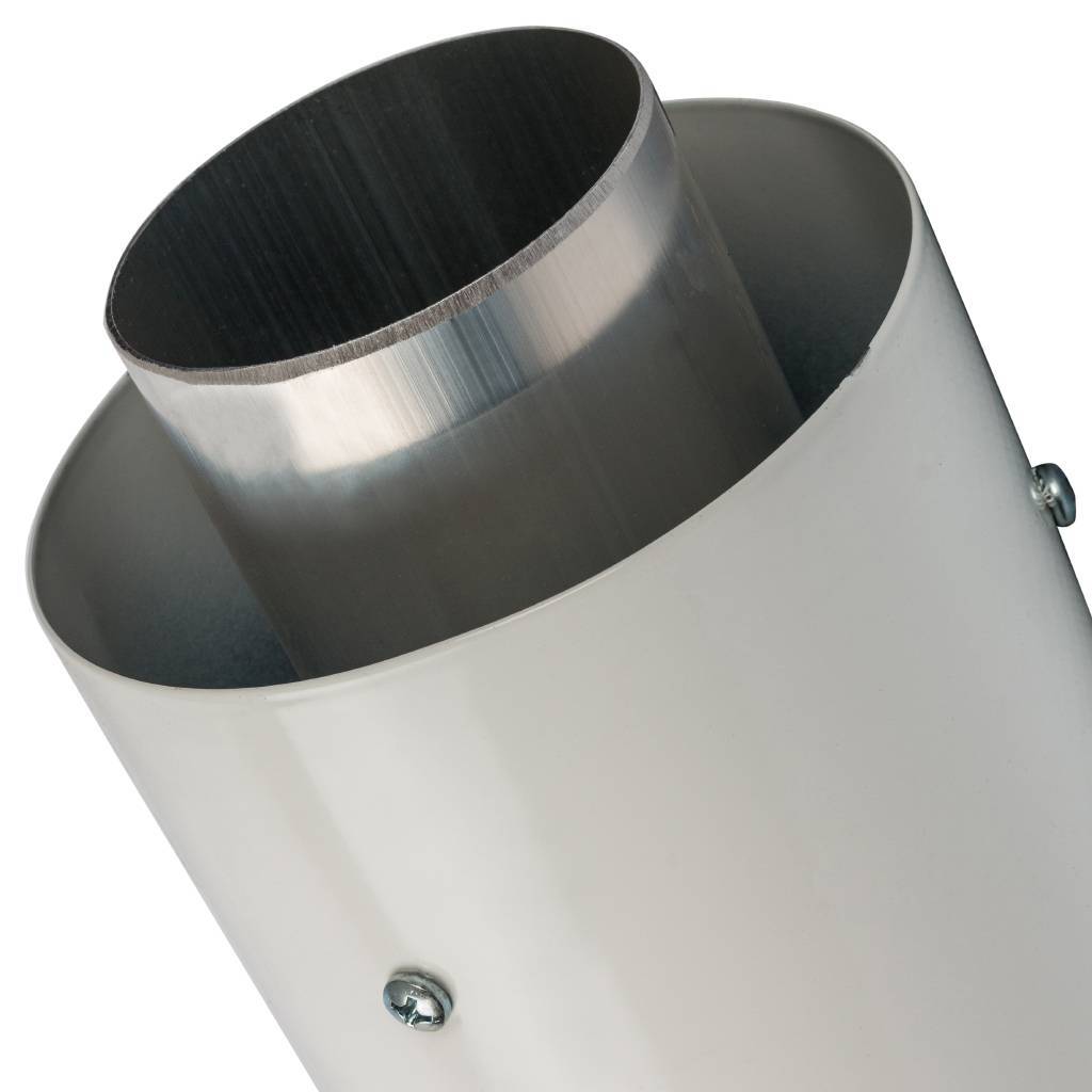 *SCA-6010-000900 STOUT Элемент дымохода DN60/100 конечный участок 900 мм дымохода для горизонт.прохода через стену с оголовком из нерж. стали, SCA-6010-000900