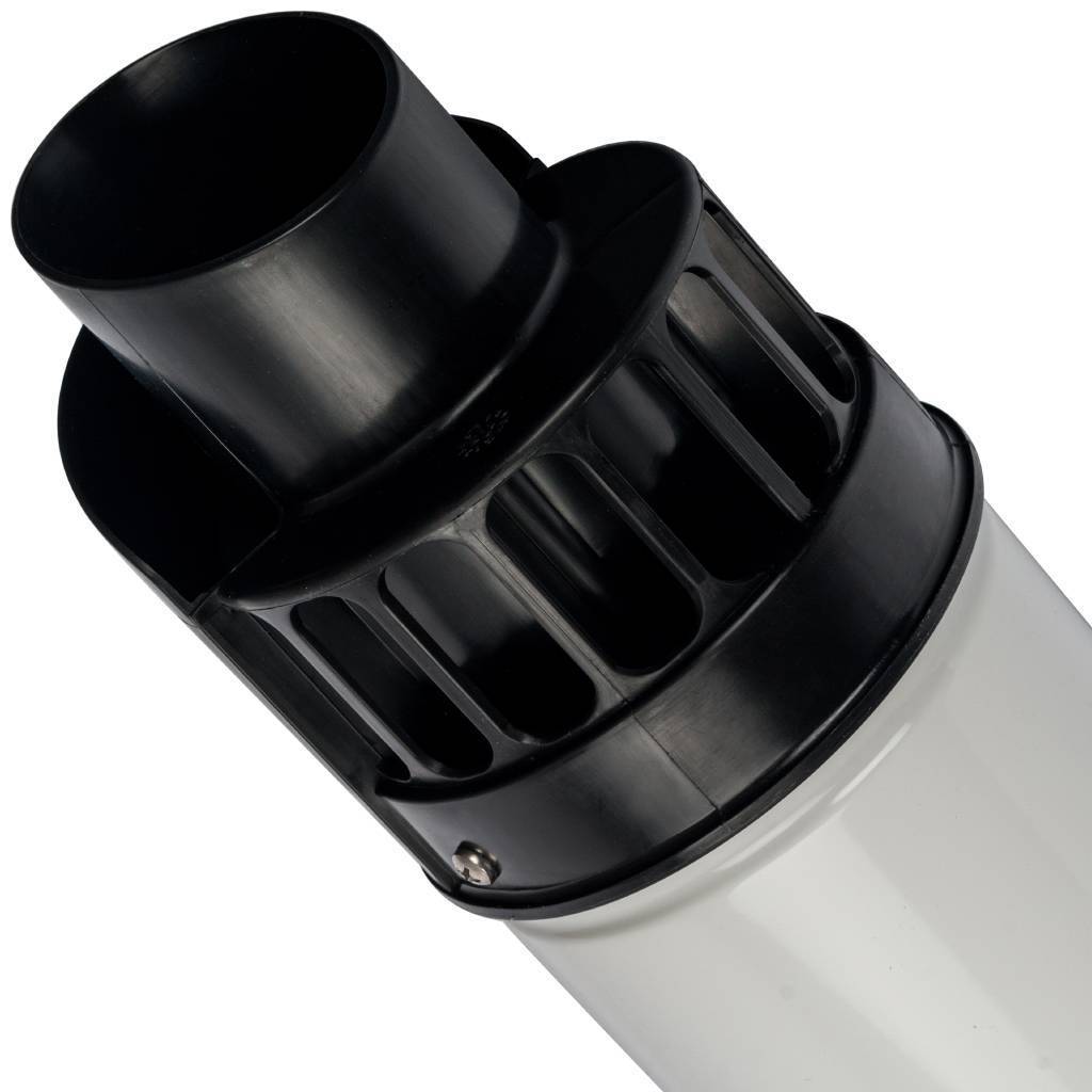 *SCA-8610-010854 STOUT Элемент дымохода конденсац. участок для прохода через стену с манжетами и оголовком 854 мм DN60/100 м/п PP-FE, SCA-8610-010854