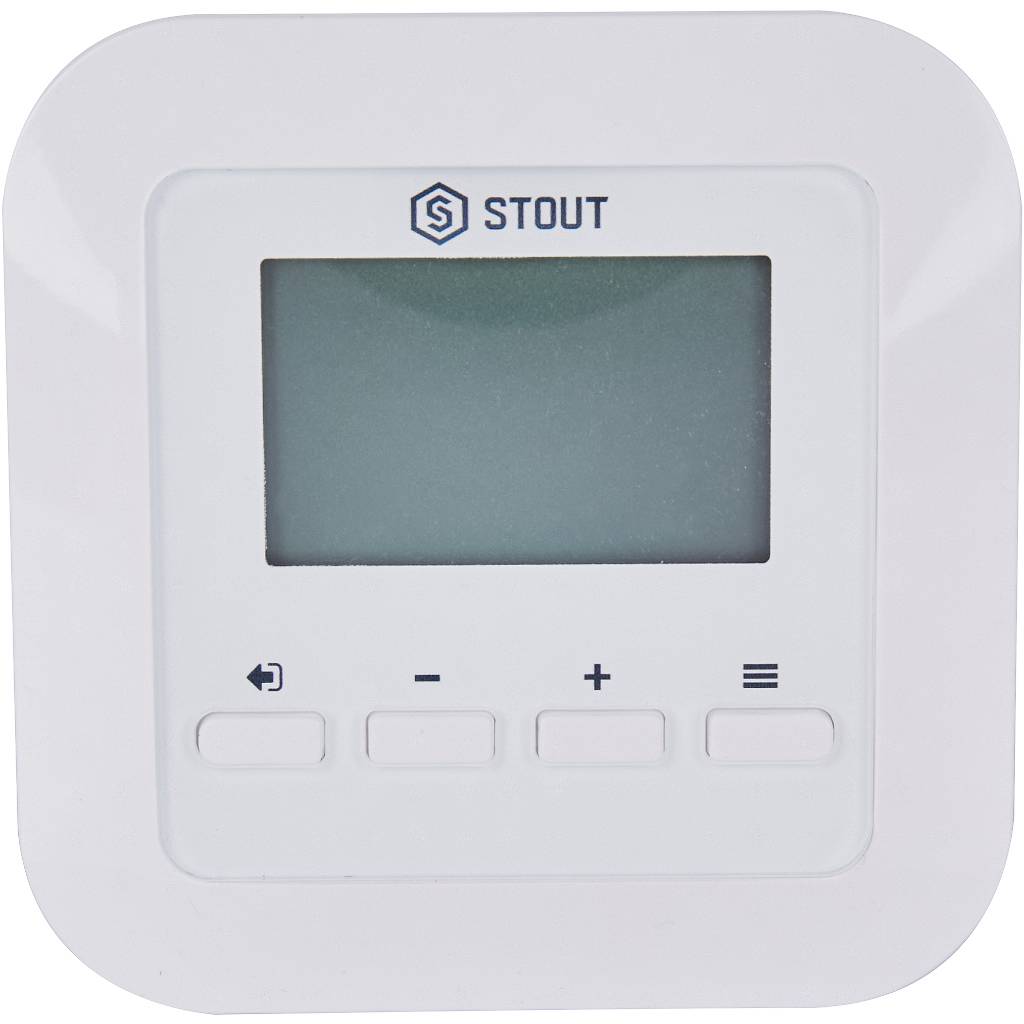 Проводной комнатный регулятор STOUT R-10s, белый, STE-0101-010005